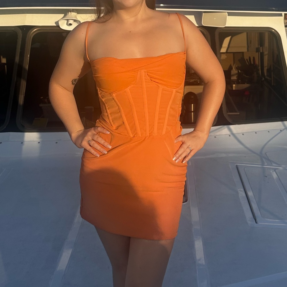 Bardot Bustier Dress 🍊 please read 🍊